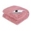 Heated Electric Blanket Throw Rug In Pink