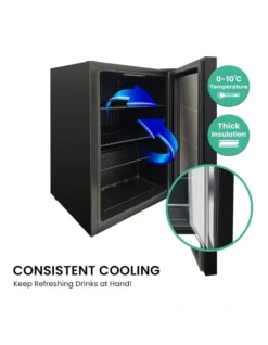 Airflo Glass Door Bar Fridge 70L In Black -Furniture Series Store 965308150 5 720x928