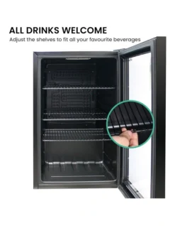 Airflo Glass Door Bar Fridge 70L In Black -Furniture Series Store 965308150 6 720x928