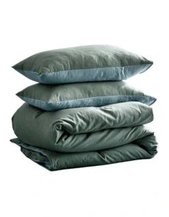 Double Duvet Cover Quilt Set In Blue Lagoon