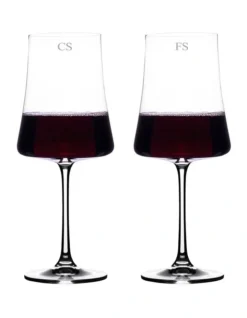 Salome Red Wine Set Of 2 Without Gift Box In Clear