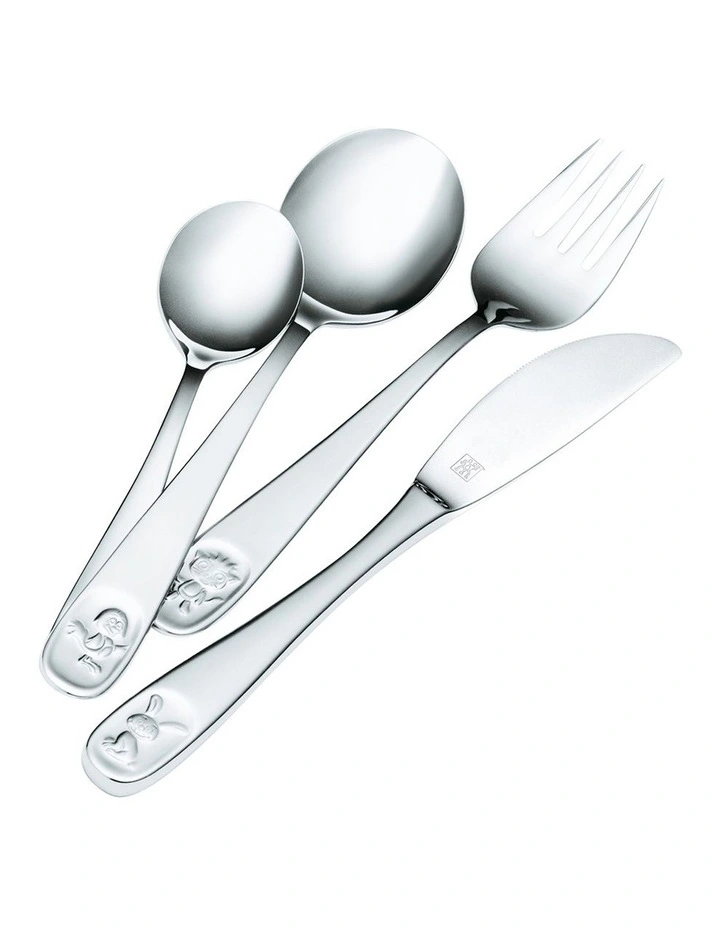 Zwilling Children's Cutlery Bino Set Of 4 In Silver 3 Zwilling Children's Cutlery Bino Set Of 4 In Silver