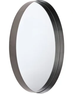 GEMMA Stainless Steel Mirror 60cm In Gunmetal