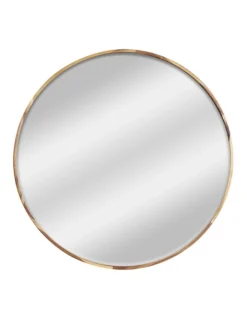 Round Acacia Wood Mirror 70cm In Natural