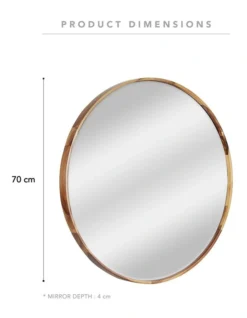 Round Acacia Wood Mirror 70cm In Natural -Furniture Series Store 978398650 3 720x928