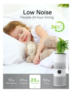 Tower Air Purifier With Planter In White -Furniture Series Store 980904700 6 720x928