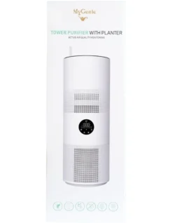 Tower Air Purifier With Planter In White -Furniture Series Store 980904700 7 720x928