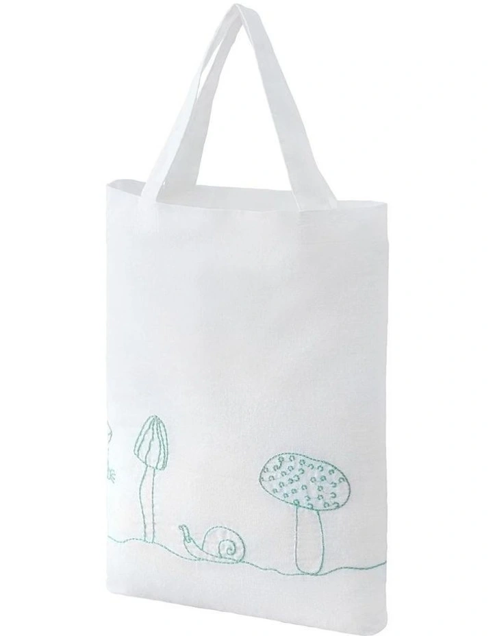 Kids Mushroom Garden Embroidered Flat Sheet Set In White 6 Kids Mushroom Garden Embroidered Flat Sheet Set In White - Image 4