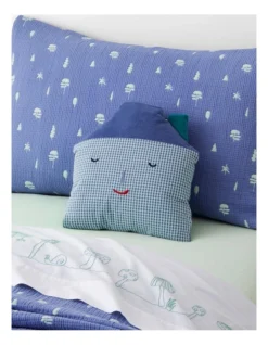 Kids Reggie Novelty Cushion In Bluebell