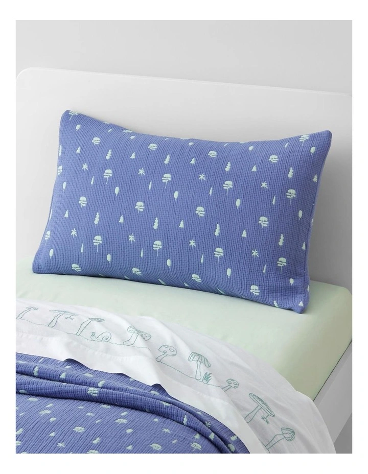 Kids Tree Trail Sham In French Blue 3 Kids Tree Trail Sham In French Blue