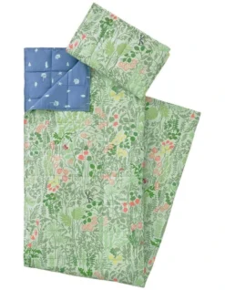 Adventure Travel Blanket Pillowcase In Mint